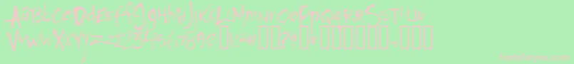 Horse Font – Pink Fonts on Green Background