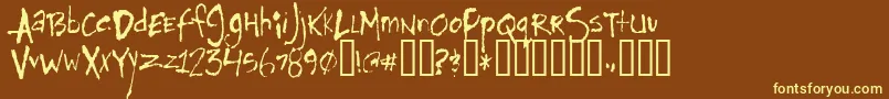 Horse Font – Yellow Fonts on Brown Background