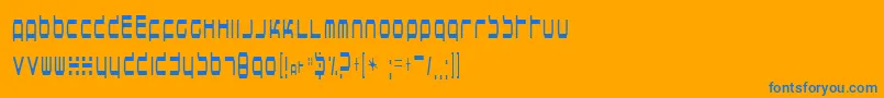 horsepower-fontti – siniset fontit oranssilla taustalla