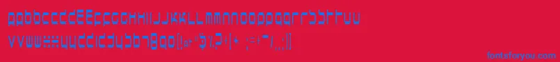 フォントhorsepower – 赤い背景に青い文字