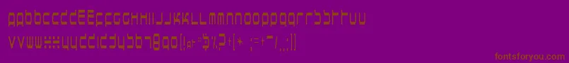 horsepower-fontti – ruskeat fontit violetilla taustalla