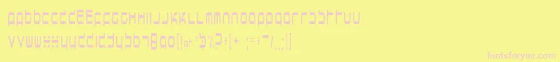 horsepower-fontti – vaaleanpunaiset fontit keltaisella taustalla