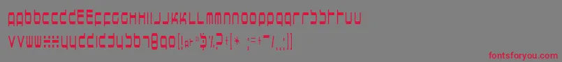 horsepower Font – Red Fonts on Gray Background