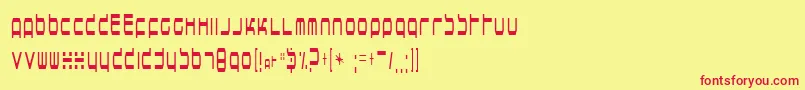 フォントhorsepower – 赤い文字の黄色い背景