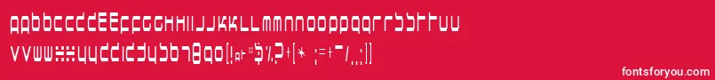 フォントhorsepower – 赤い背景に白い文字
