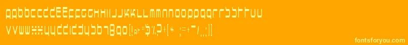 Czcionka horsepower – żółte czcionki na pomarańczowym tle