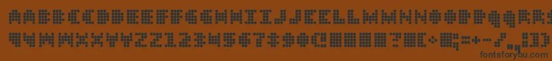 Dt104 Font – Black Fonts on Brown Background