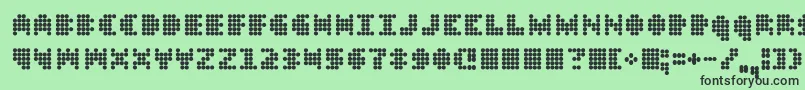 Dt104 Font – Black Fonts on Green Background