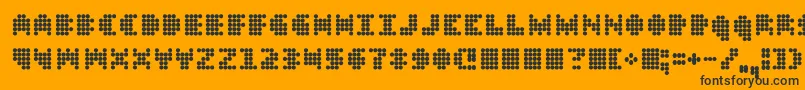 Dt104 Font – Black Fonts on Orange Background