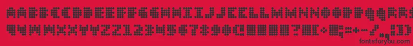 Dt104 Font – Black Fonts on Red Background