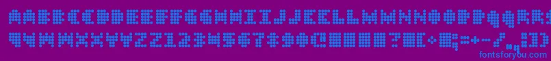 Dt104 Font – Blue Fonts on Purple Background