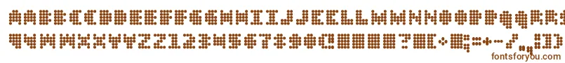 Dt104-fontti – ruskeat fontit valkoisella taustalla
