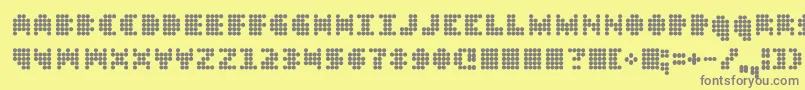 Dt104 Font – Gray Fonts on Yellow Background