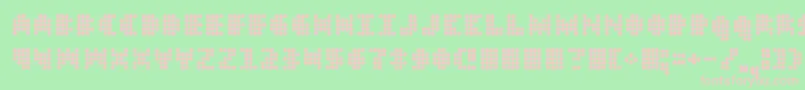 フォントDt104 – 緑の背景にピンクのフォント