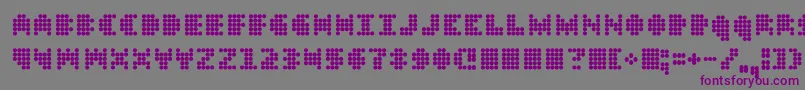 Dt104-fontti – violetit fontit harmaalla taustalla