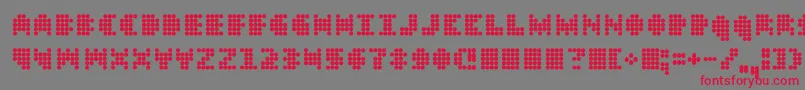 Dt104 Font – Red Fonts on Gray Background