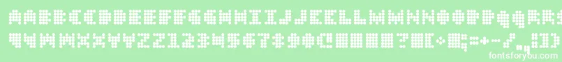 Dt104 Font – White Fonts on Green Background