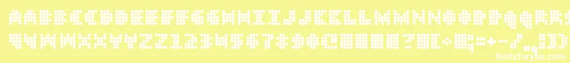 Czcionka Dt104 – białe czcionki na żółtym tle