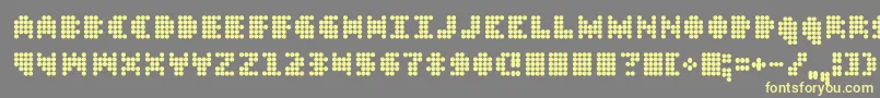Dt104-fontti – keltaiset fontit harmaalla taustalla