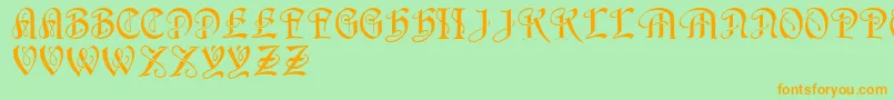 Horst    Font – Orange Fonts on Green Background