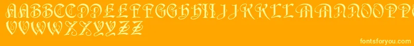 Horst    Font – Yellow Fonts on Orange Background