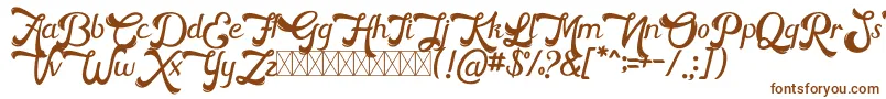 Шрифт HorstailFree – коричневые шрифты на белом фоне