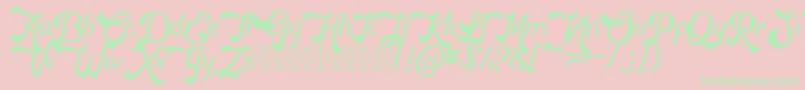 HorstailFree Font – Green Fonts on Pink Background