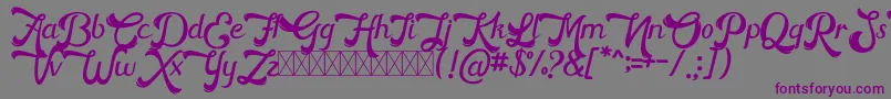 Шрифт HorstailFree – фиолетовые шрифты на сером фоне