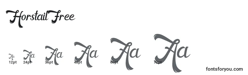 HorstailFree Font Sizes