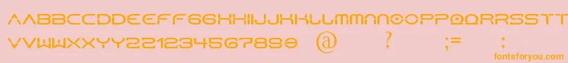 HorusN-Schriftart – Orangefarbene Schriften auf rosa Hintergrund
