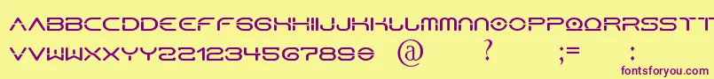 HorusN Font – Purple Fonts on Yellow Background