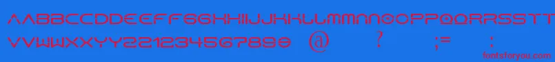HorusN Font – Red Fonts on Blue Background