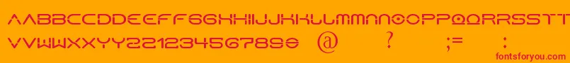 HorusN Font – Red Fonts on Orange Background