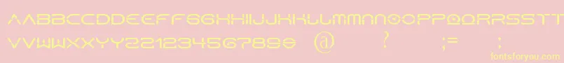 HorusN-Schriftart – Gelbe Schriften auf rosa Hintergrund