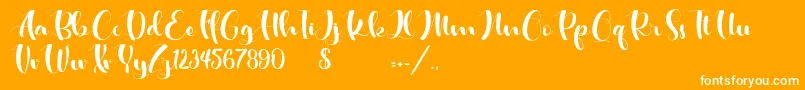 More about Hosabien Font Hosabien Font – White Fonts on Orange Background