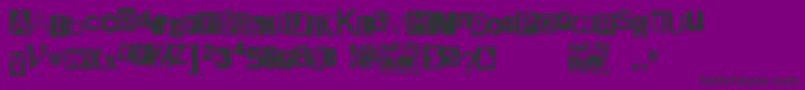 Hostage Font – Black Fonts on Purple Background