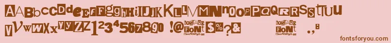 Hostage Font – Brown Fonts on Pink Background
