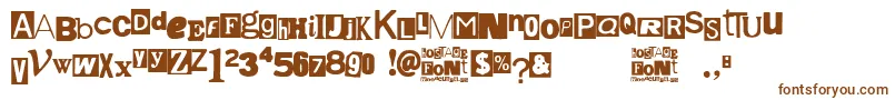 Hostage Font – Brown Fonts on White Background