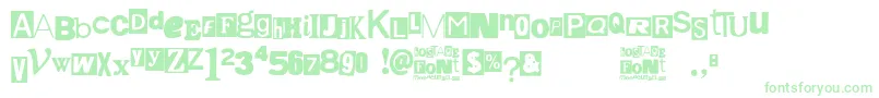 Hostage Font – Green Fonts on White Background