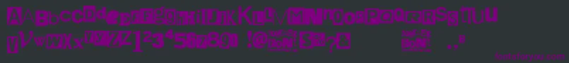 Hostage Font – Purple Fonts on Black Background