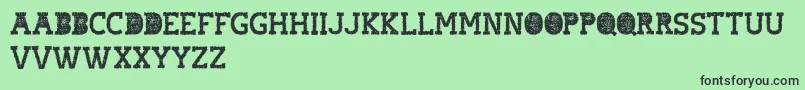 フォントhostile headline – 緑の背景に黒い文字