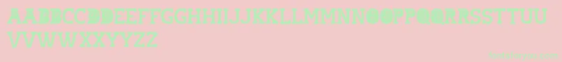 hostile headline Font – Green Fonts on Pink Background