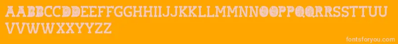 hostile headline Font – Pink Fonts on Orange Background