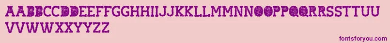 hostile headline Font – Purple Fonts on Pink Background