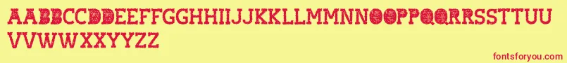 hostile headline Font – Red Fonts on Yellow Background