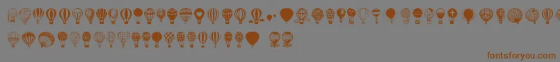 fuente Hot Air Balloons – Fuentes Marrones Sobre Fondo Gris