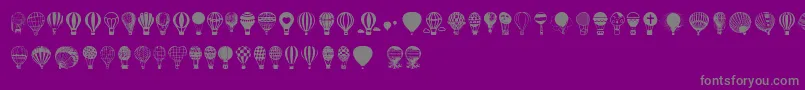 Police Hot Air Balloons – polices grises sur fond violet