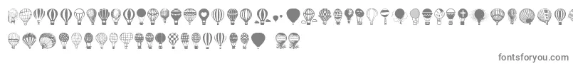 Hot Air Balloons-Schriftart – Graue Schriften