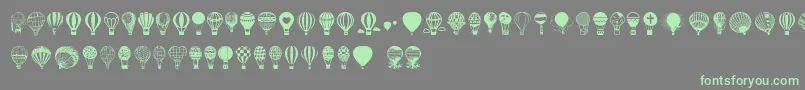 Fonte Hot Air Balloons – fontes verdes em um fundo cinza