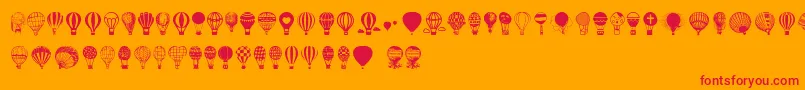 Police Hot Air Balloons – polices rouges sur fond orange